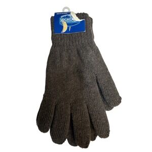 Highland Outfitters Men's Knit‎ Gloves Black Winter Hand Warmer One Size New